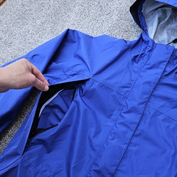 LL Bean Blue Hooded Raincoat Lightweight Outdoor Jacket Misses Womens Medium - Picture 4 of 16